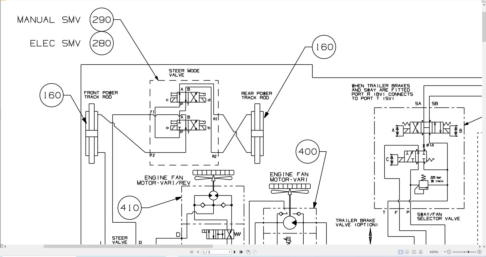JCB Telehandler 536 70 T4F Electrical and Hydraulic Diagram (3)