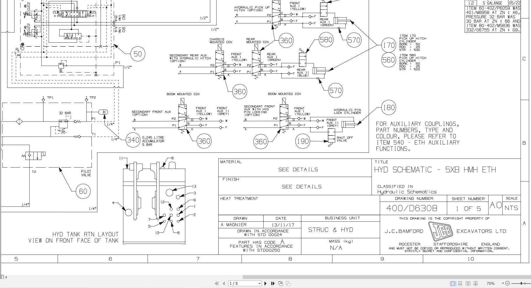 JCB Telehandler 536 95 STV 4.8L 2022 2025 Electrical and Hydraulic Diagram (3)