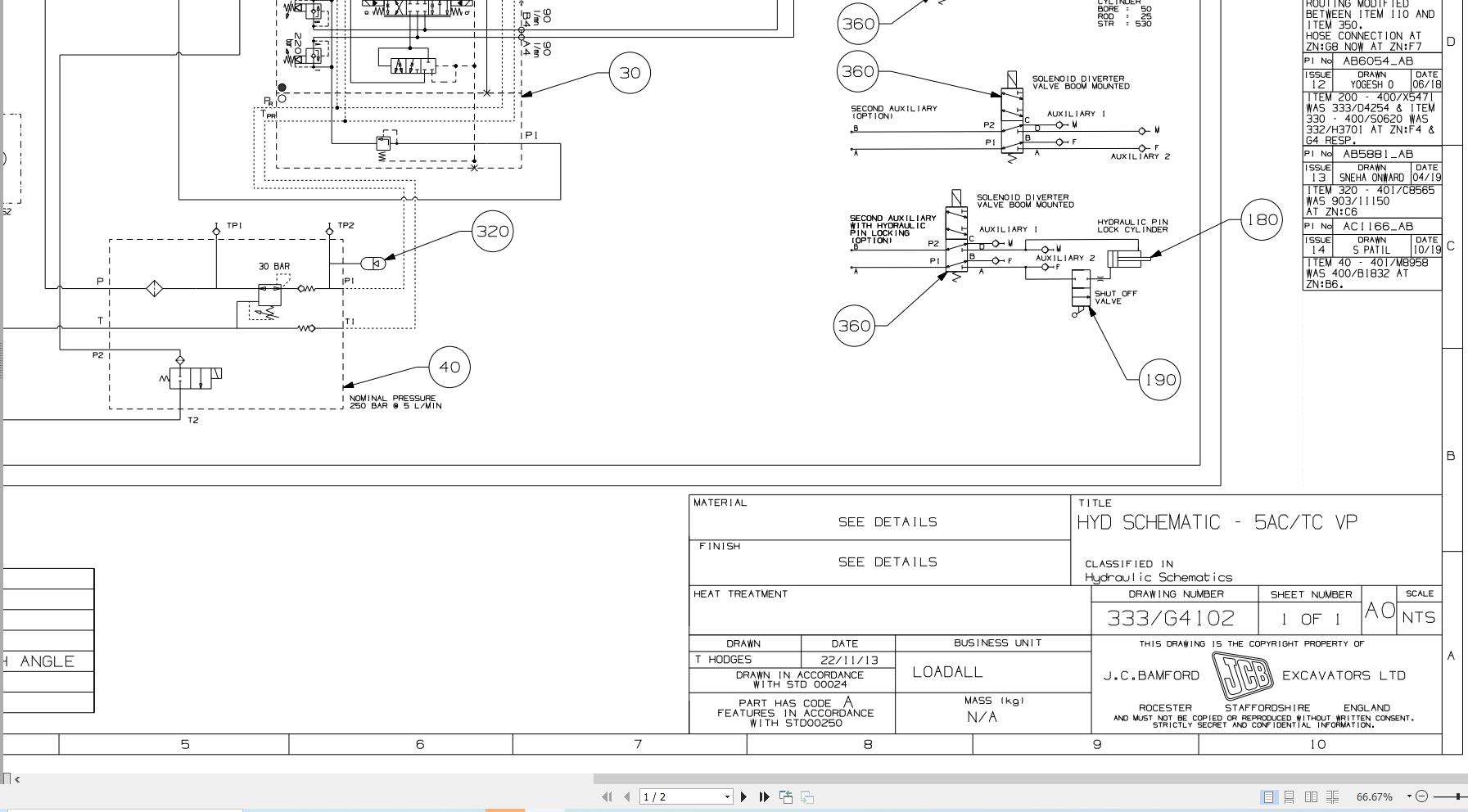 JCB Telehandler 536T60 AG55 T4F 55kW 2017 2019 Electrical and Hydraulic Diagram (3)