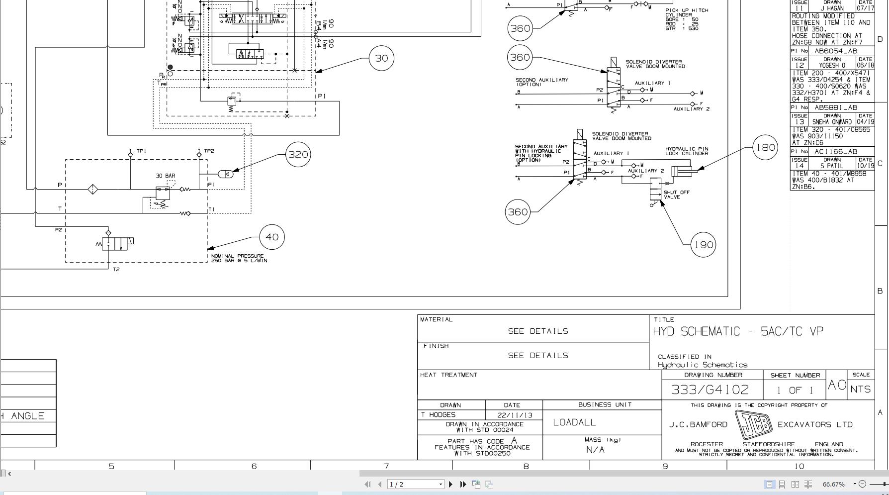 JCB Telehandler 536T60 T4F 2014 2019 Electrical and Hydraulic Diagram (3)