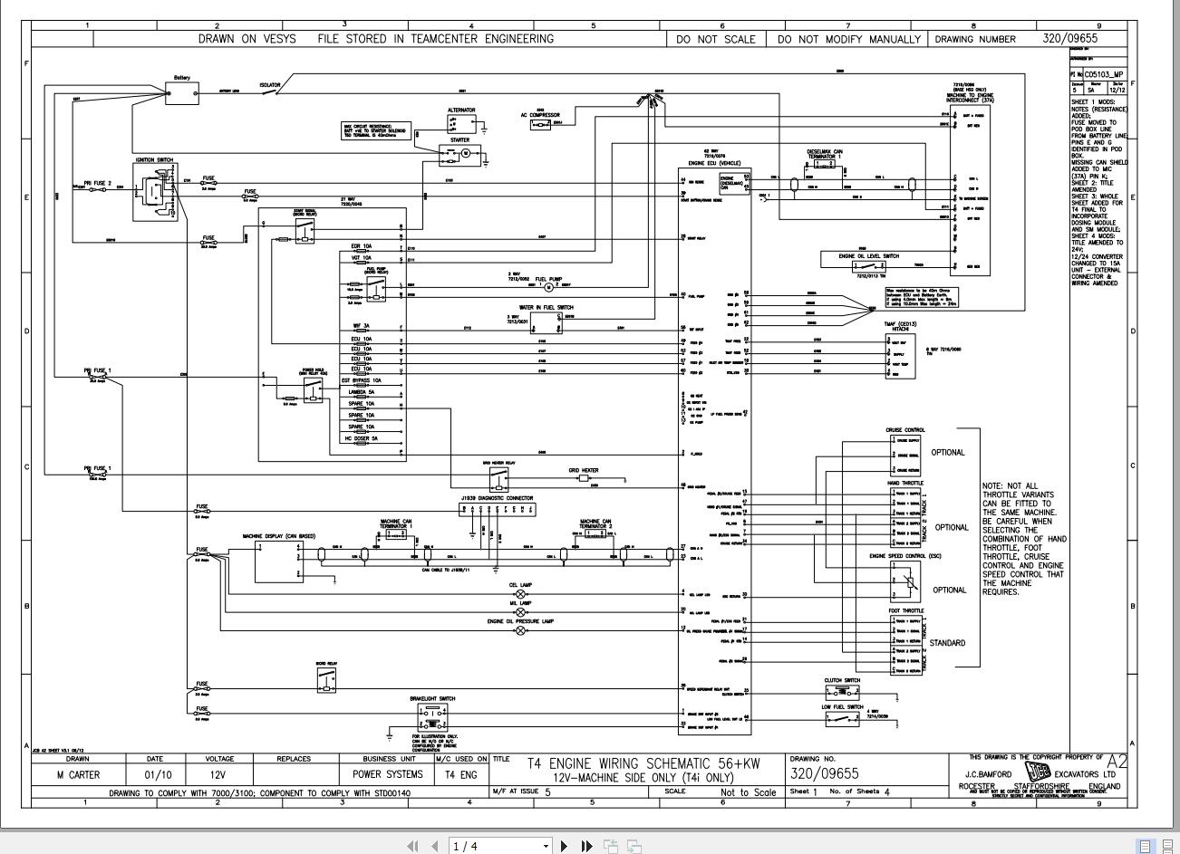 JCB Telehandler 536T70 LP T4i 2014 2019 Electrical and Hydraulic Diagram (1)