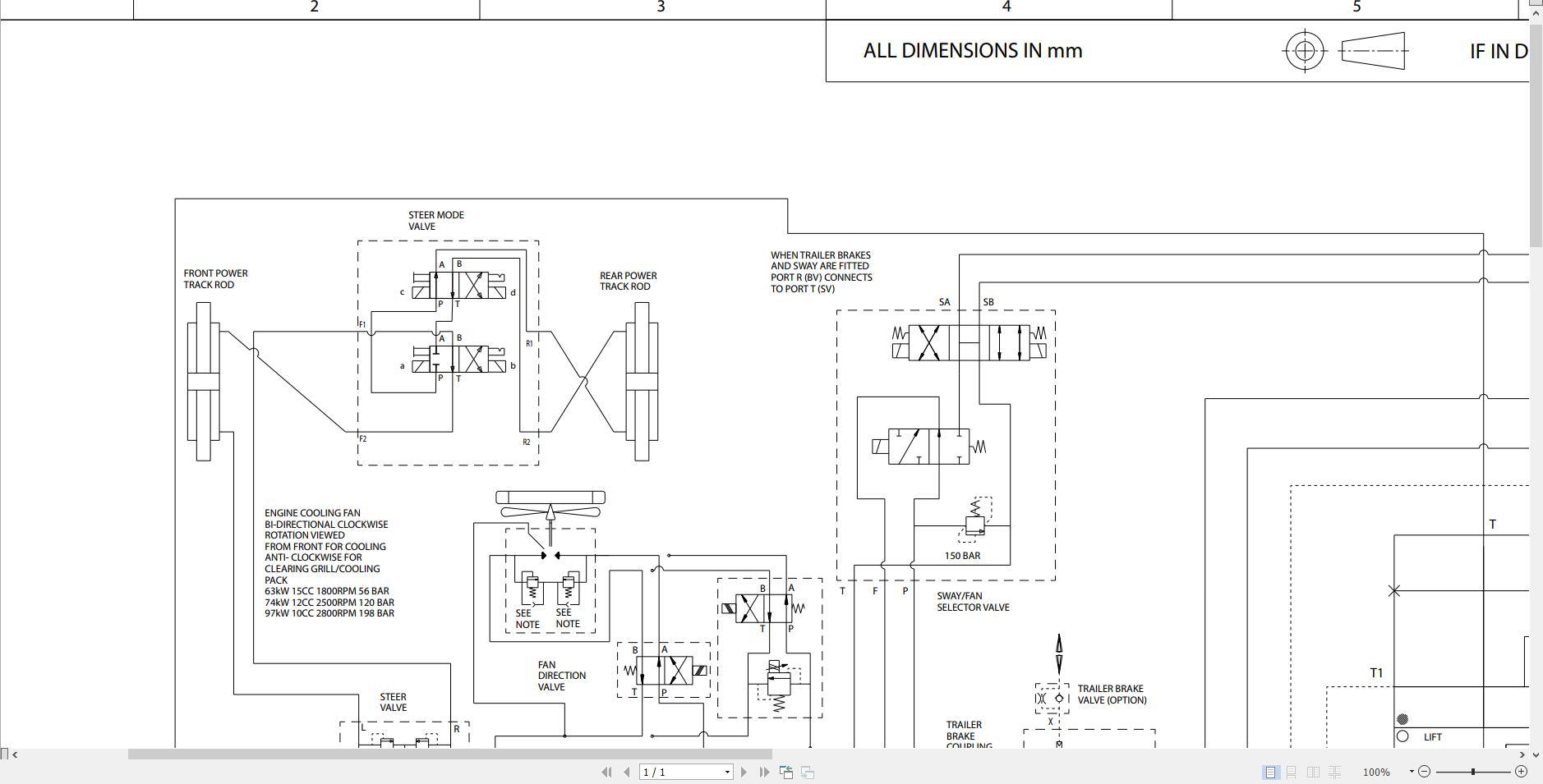 JCB Telehandler 536T70 T3 2007 2012 Electrical and Hydraulic Diagram (2)