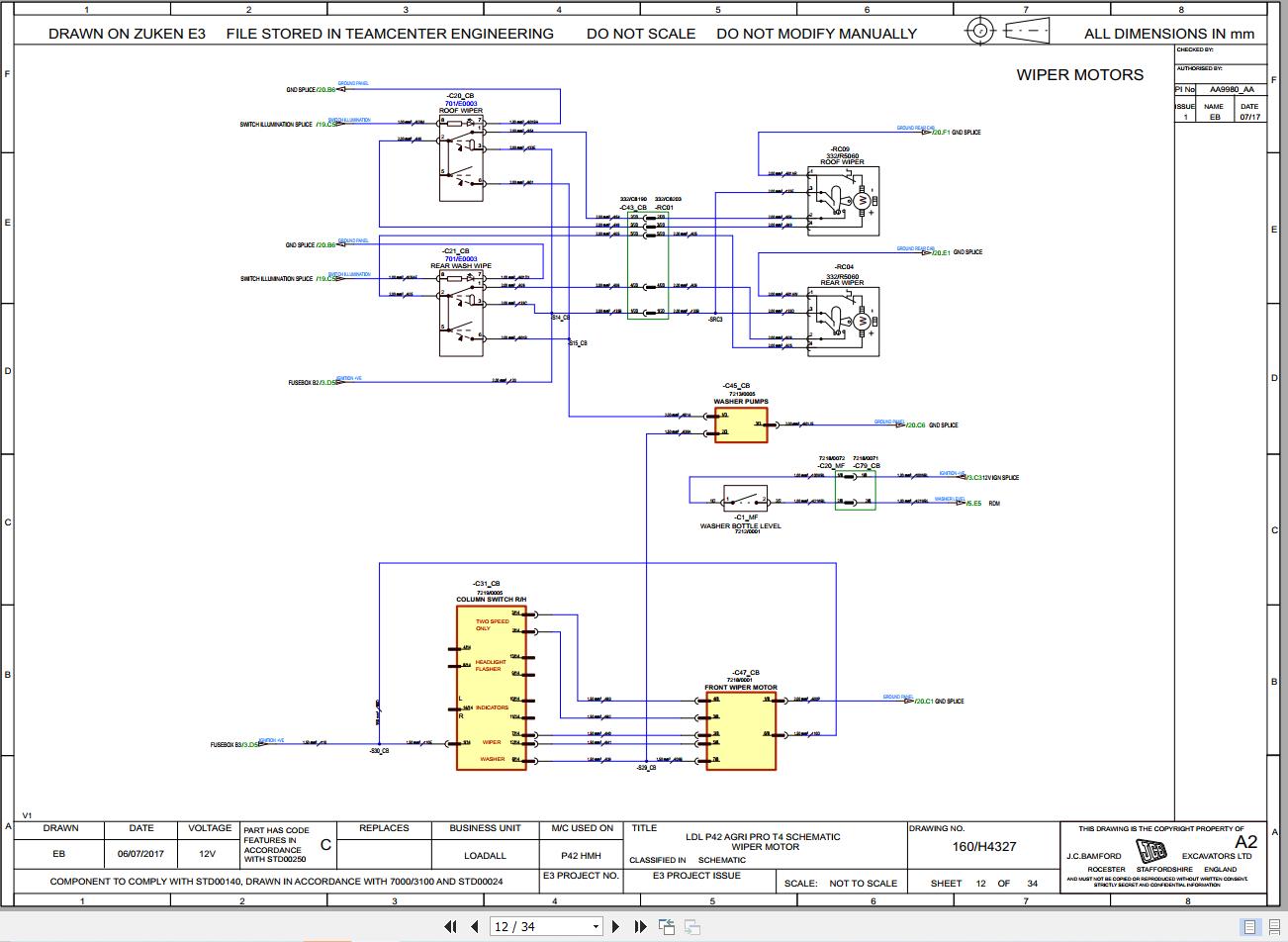 JCB Telehandler 536T70 T4F 2014 2018 Electrical and Hydraulic Diagram (2)