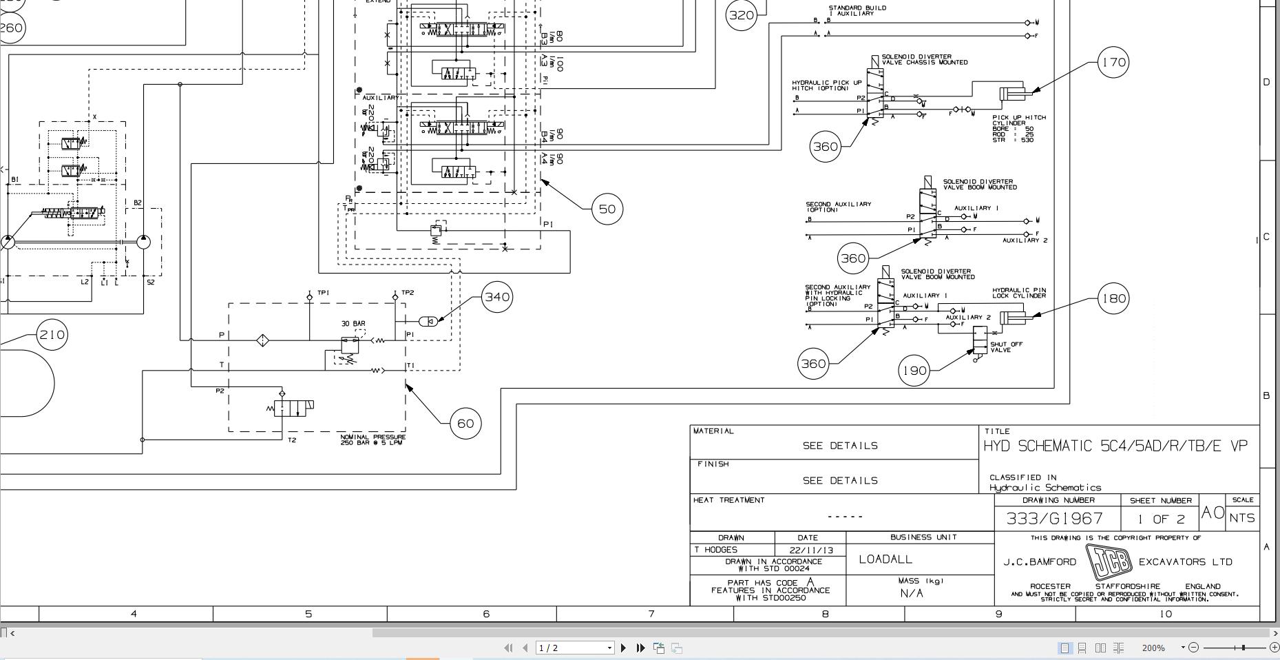 JCB Telehandler 536T70 T4F 2014 2018 Electrical and Hydraulic Diagram (3)