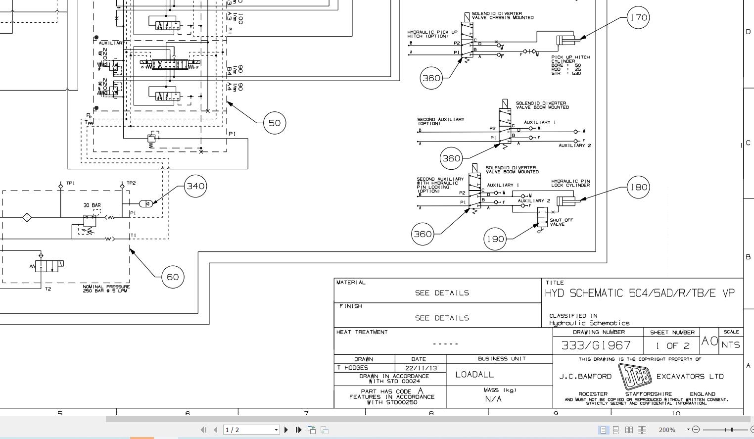 JCB Telehandler 536T70 T4i 2012 2015 Electrical and Hydraulic Diagram (3)