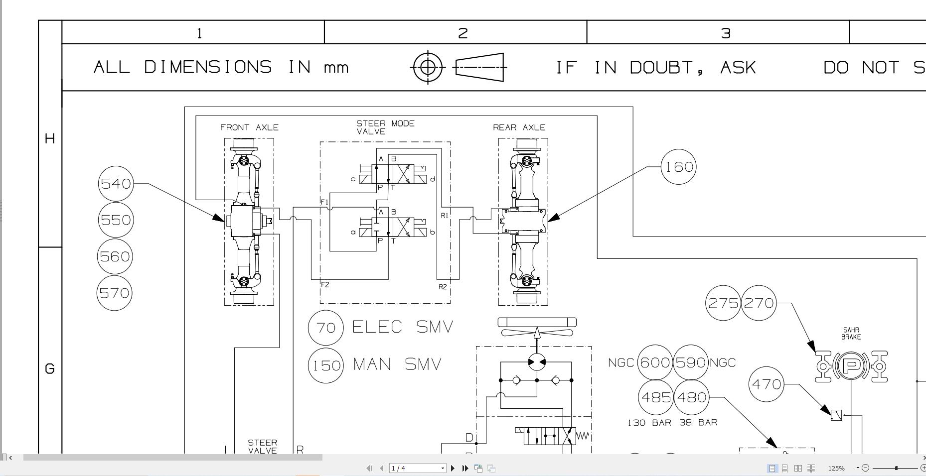 JCB Telehandler 536X60 T4F 2017 2019 Electrical and Hydraulic Diagram (3)
