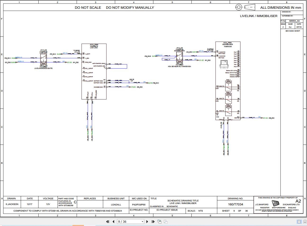 JCB Telehandler 536X70 T4F 2017 2021 Electrical and Hydraulic Diagram (2)