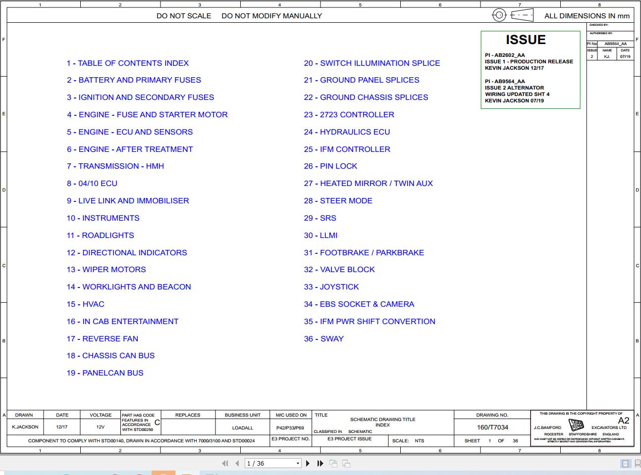 JCB Telehandler 536X95 T4F 2019 2021 Electrical and Hydraulic Diagram (1)