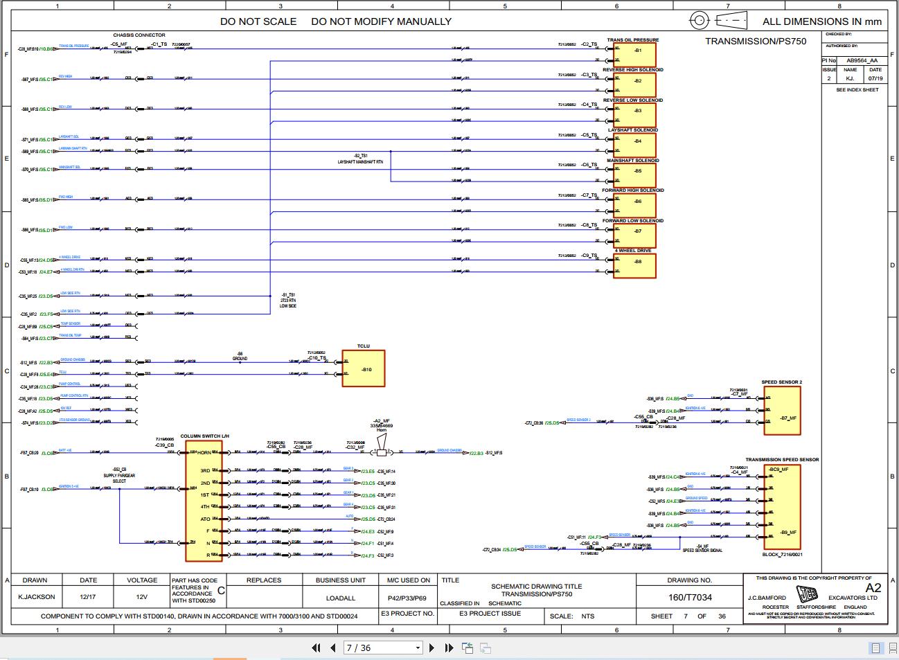 JCB Telehandler 536X95 T4F 2019 2021 Electrical and Hydraulic Diagram (2)