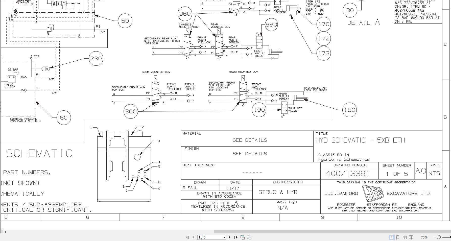JCB Telehandler 536X95 T4F 2019 2021 Electrical and Hydraulic Diagram (3)