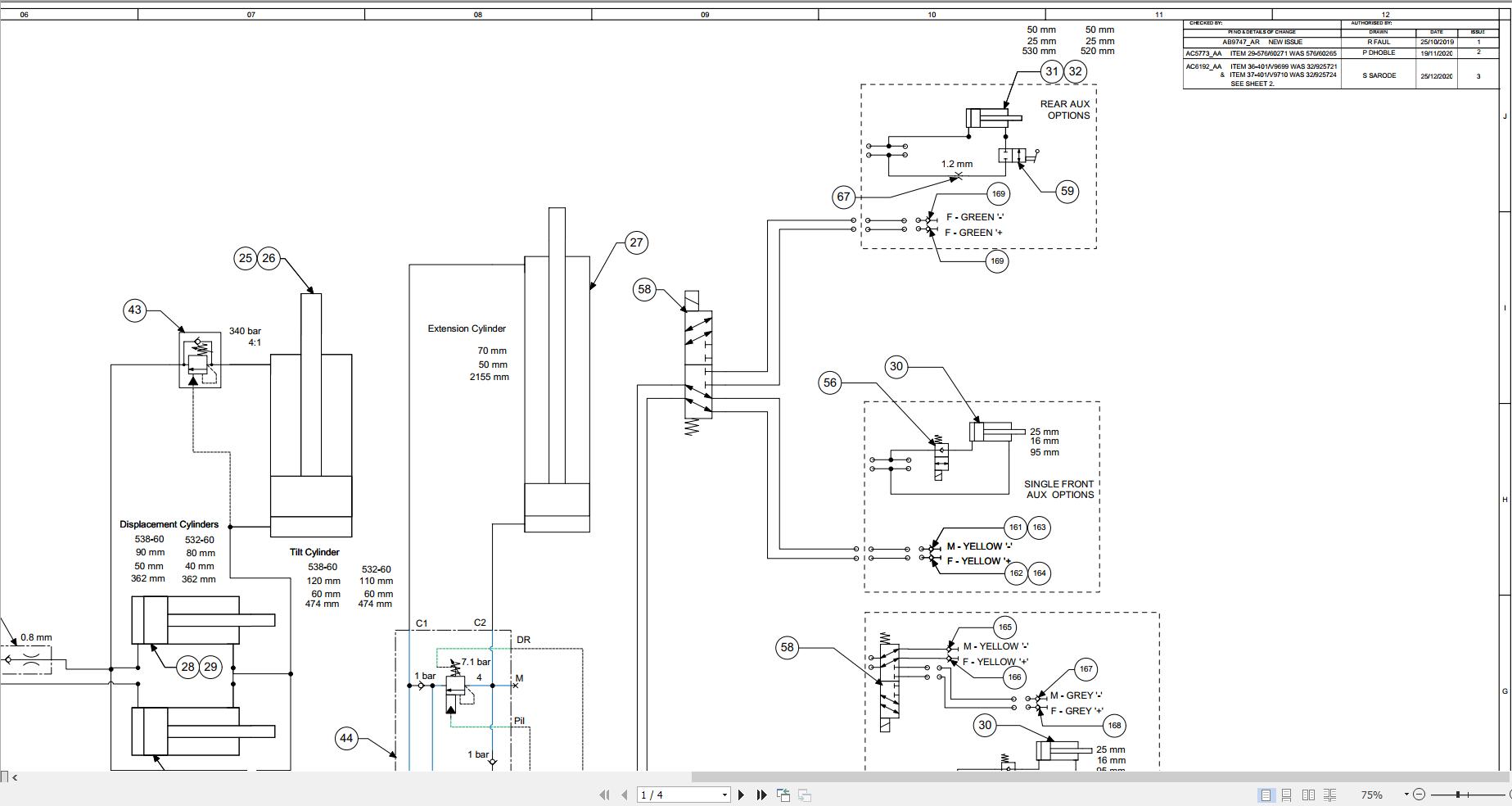 JCB Telehandler 538 60 STV 4.8L 2022 Electrical and Hydraulic Diagram (3)