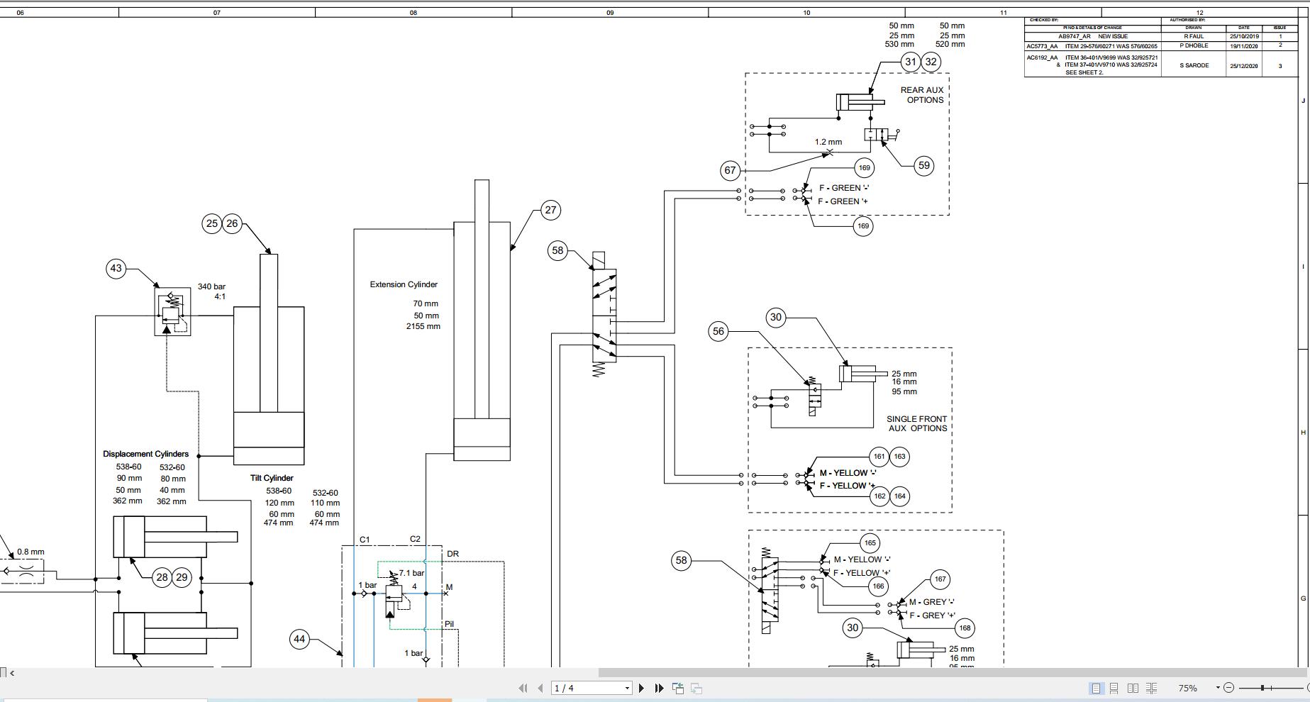 JCB Telehandler 538 60 UN3 GB3 2020 2025 Electrical and Hydraulic Diagram (3)
