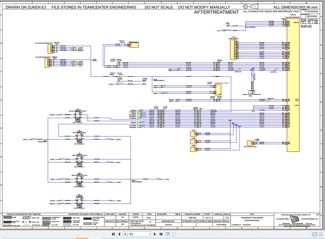 JCB Telehandler 538X60 STV 4.8L 2020 2025 Electrical and Hydraulic Diagram (2)
