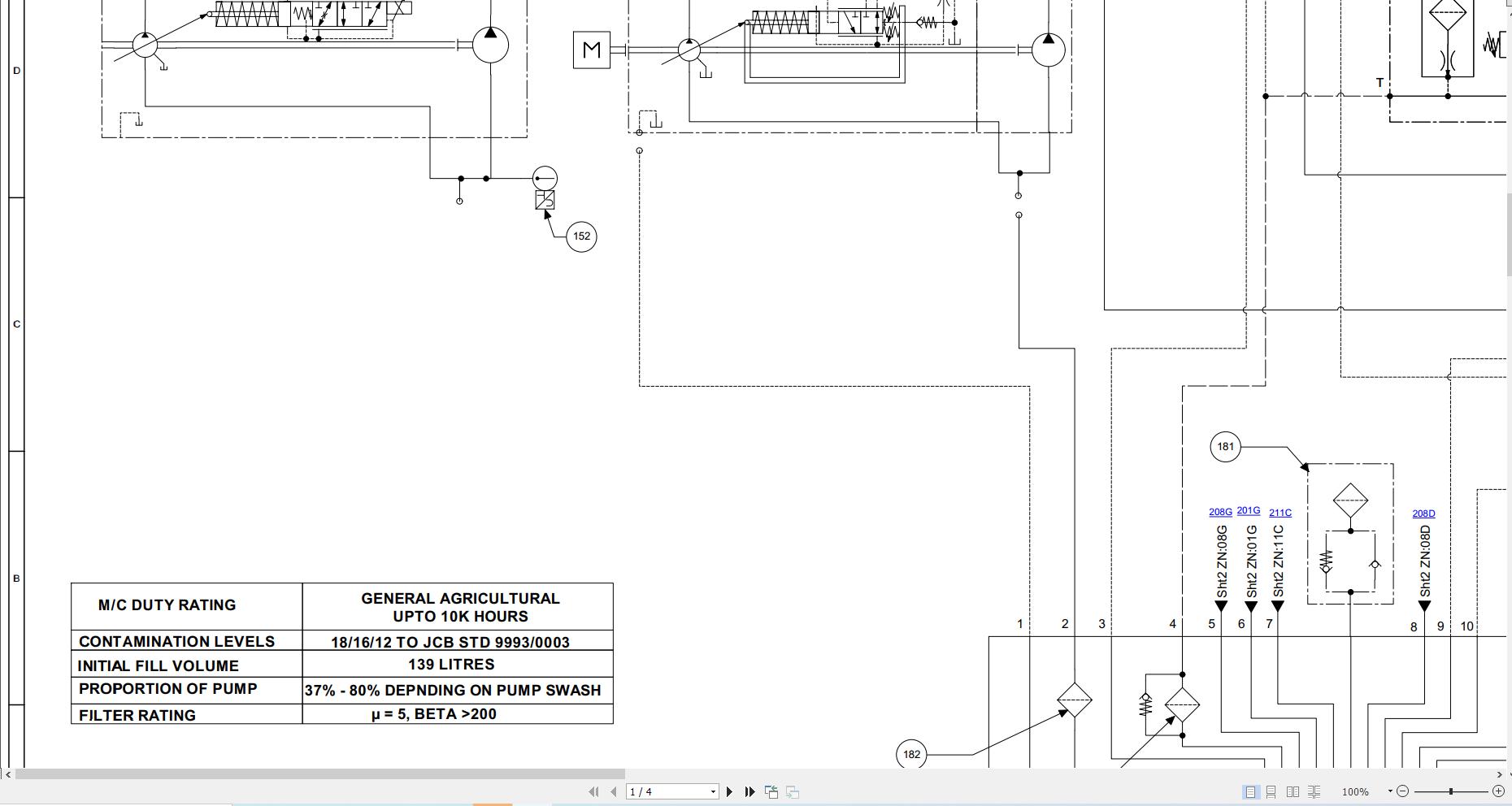 JCB Telehandler 538X60 STV 4.8L 2020 2025 Electrical and Hydraulic Diagram (3)