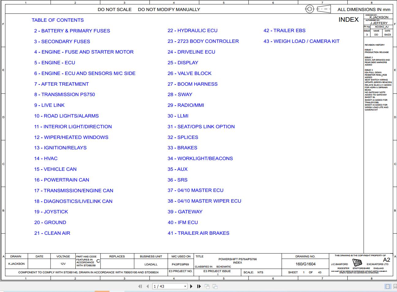JCB Telehandler 538X60 T4F 2019 2021 Electrical and Hydraulic Diagram (1)