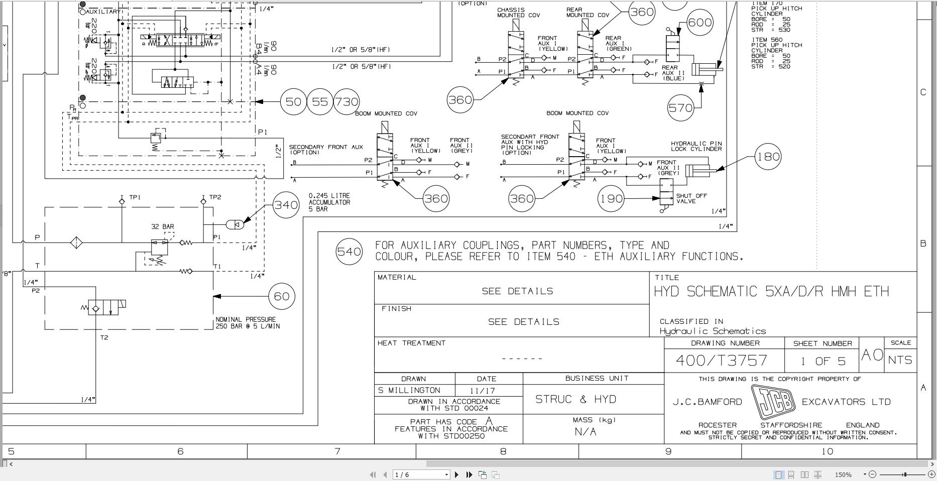 JCB Telehandler 538X70 STV 4.8L 2021 2025 Electrical and Hydraulic Diagram (3)