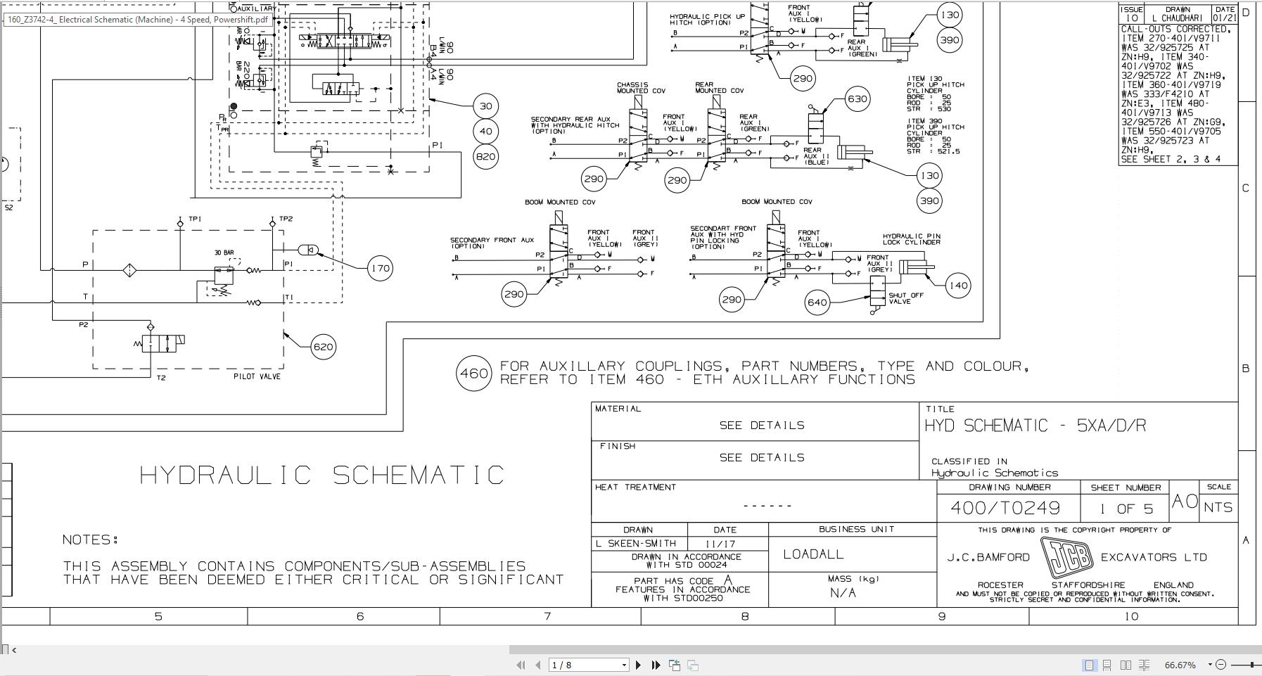 JCB Telehandler 538X70 T4F 2018 Electrical and Hydraulic Diagram (2)