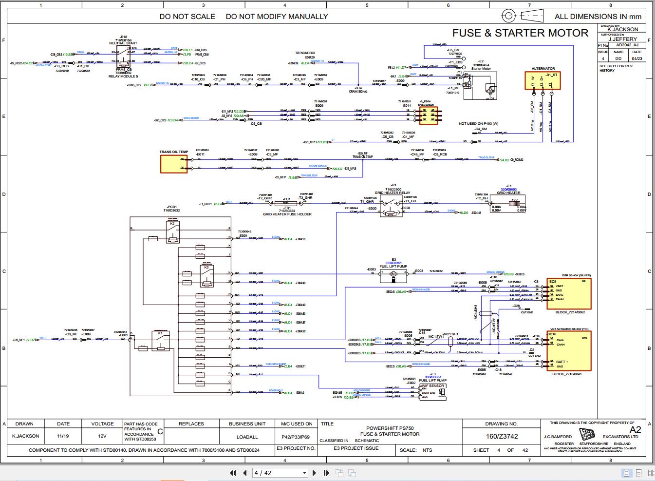 JCB Telehandler 538X70 T4F 2018 Electrical and Hydraulic Diagram (3)
