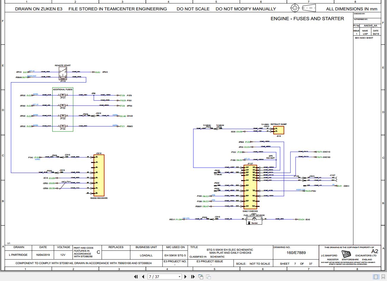 JCB Telehandler 540 170 STV 4.8L 2020 2025 Electrical and Hydraulic Diagram (2)