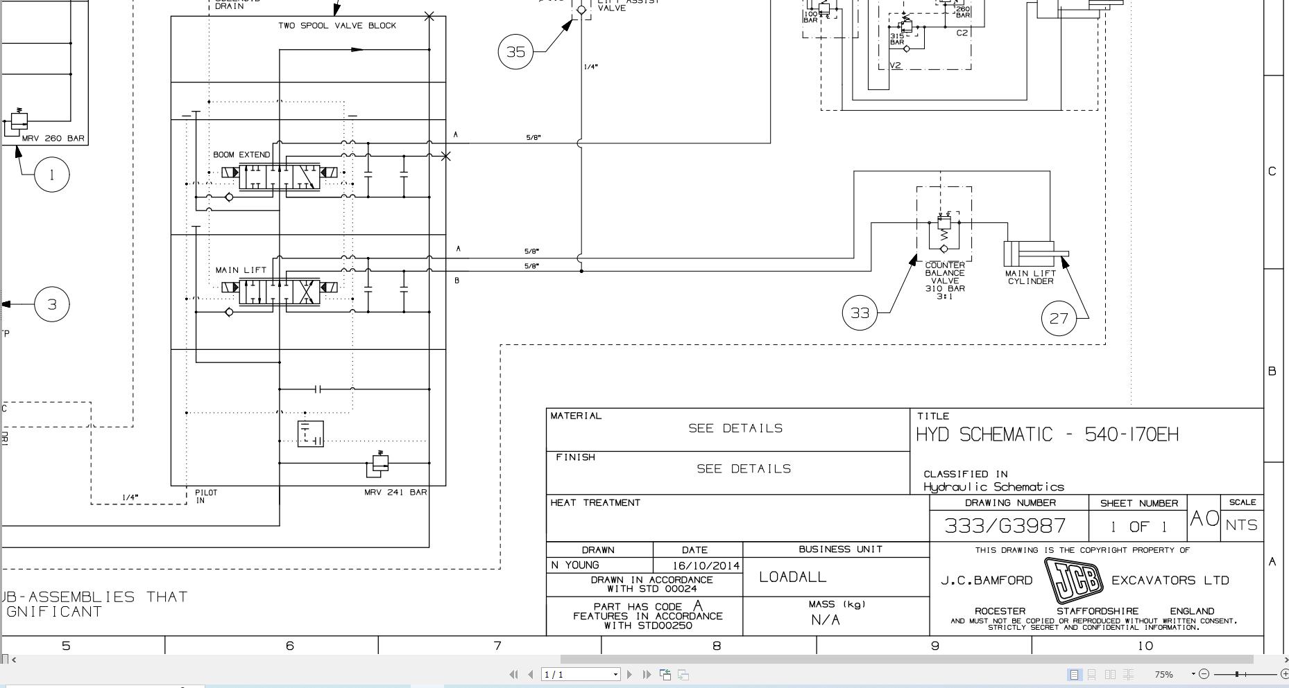 JCB Telehandler 540 170 STV 4.8L 2020 2025 Electrical and Hydraulic Diagram (3)