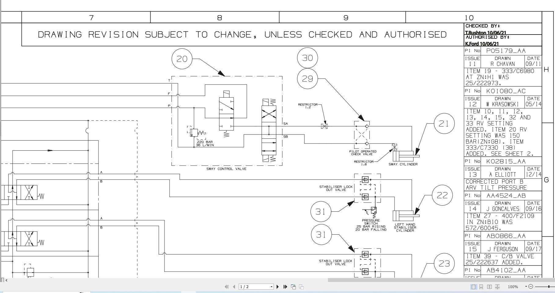 JCB Telehandler 540 170 T3 2006 2025 Electrical and Hydraulic Diagram (2)
