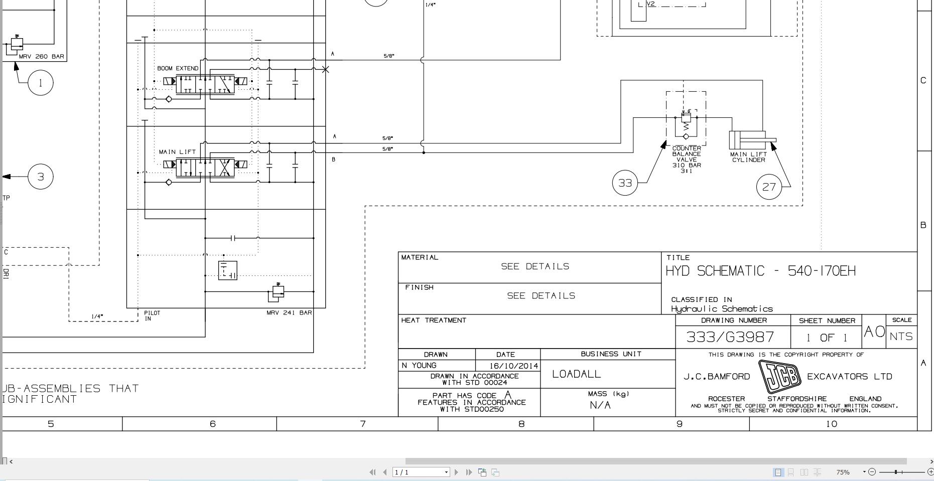 JCB Telehandler 540 170 T4F 2014 2025 Electrical and Hydraulic Diagram (3)