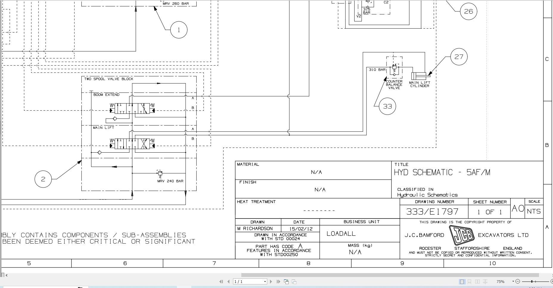 JCB Telehandler 540 170 T4i 2013 2016 Electrical and Hydraulic Diagram (3)