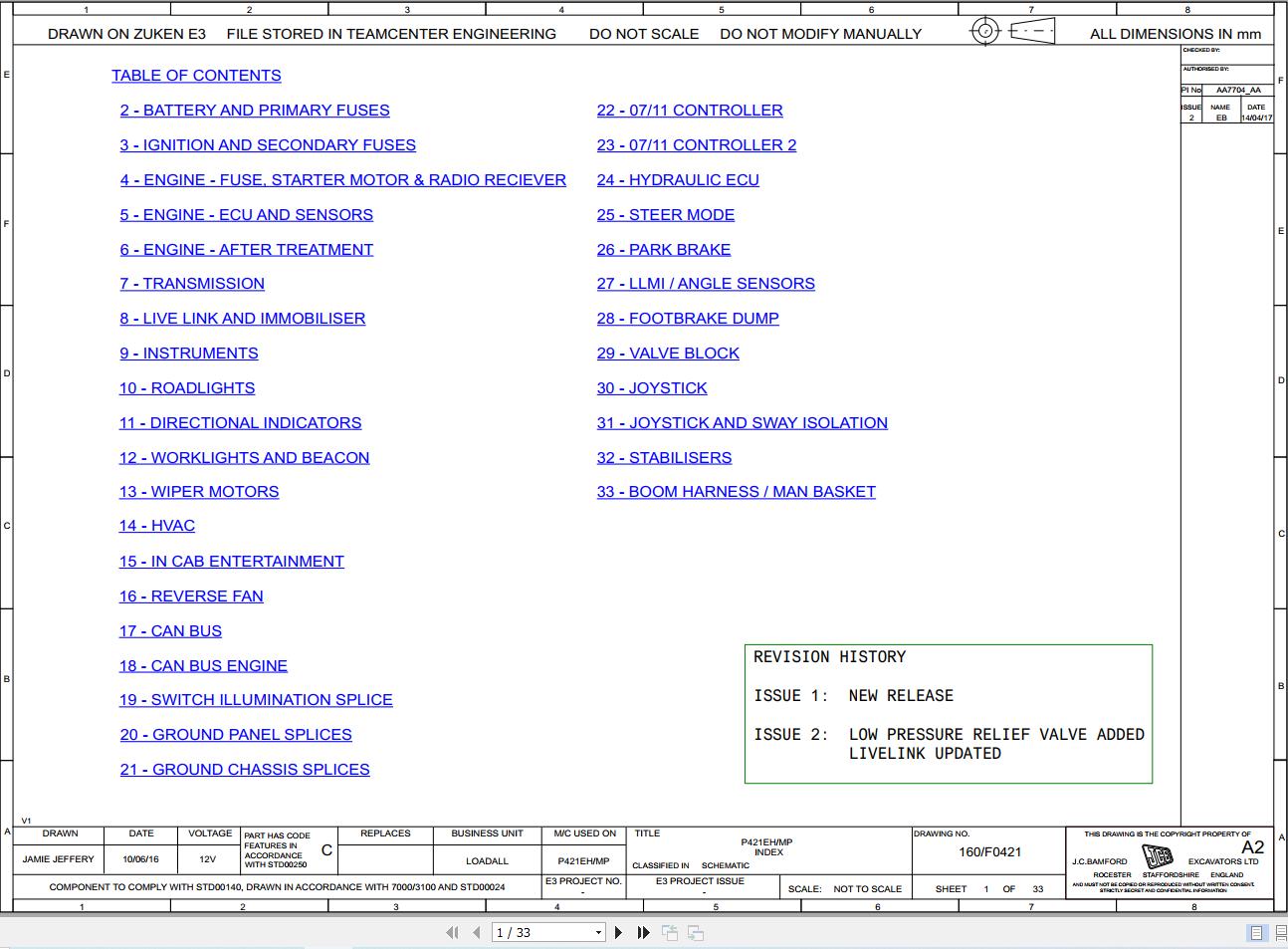 JCB Telehandler 540 200 MP T4F 2016 2020 Electrical and Hydraulic Diagram (1)