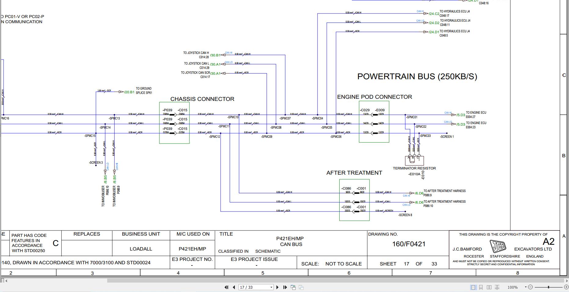 JCB Telehandler 540 200 MP T4F 2016 2020 Electrical and Hydraulic Diagram (2)