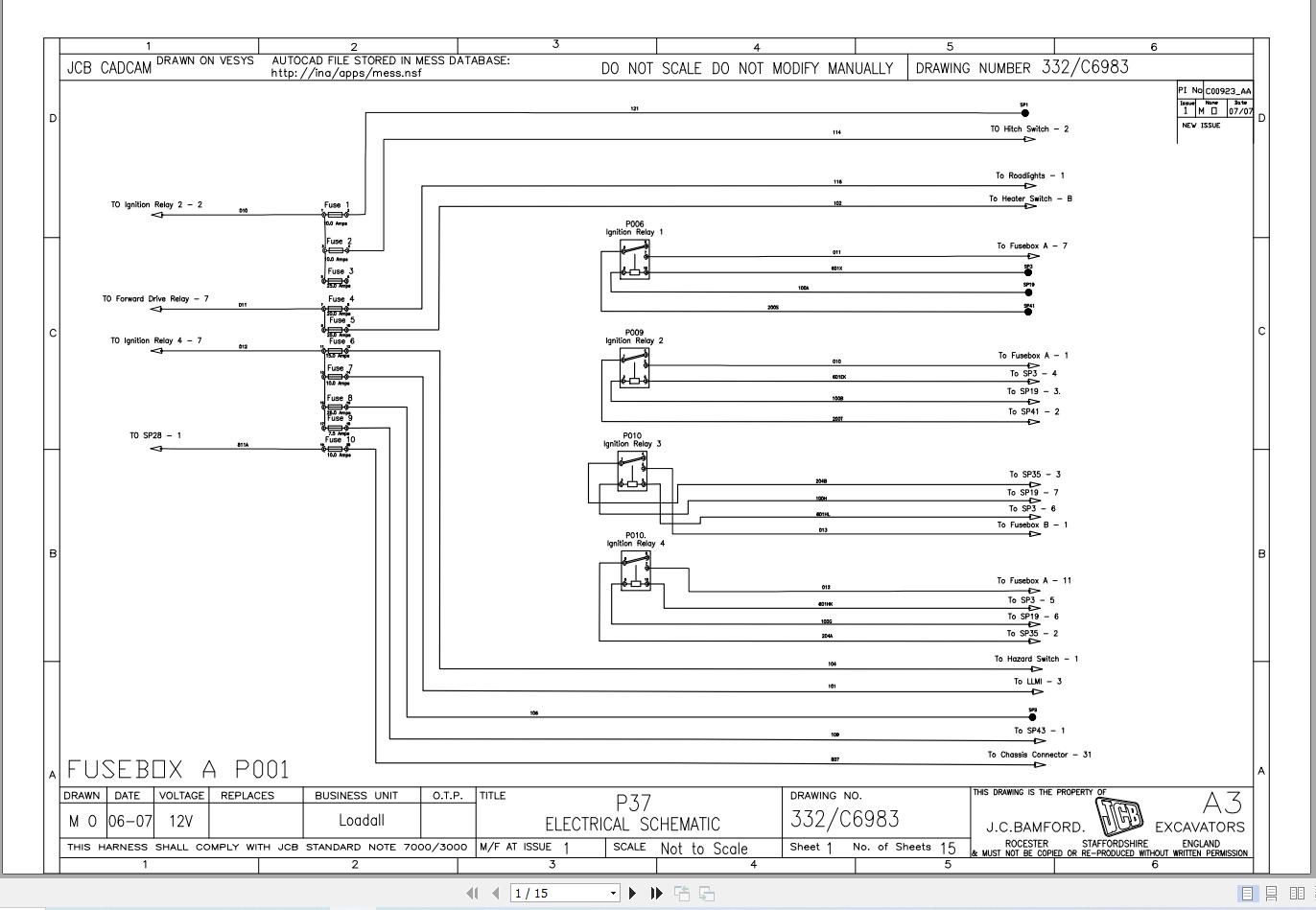 JCB Telehandler 540 200 T3 2012 2025 Electrical and Hydraulic Diagram (1)