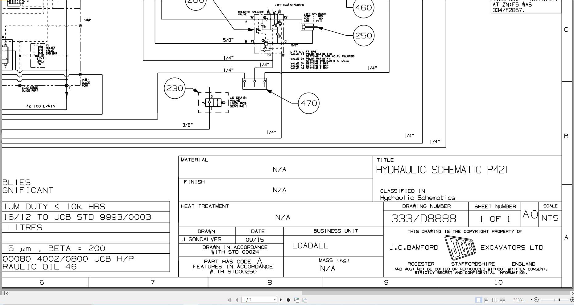 JCB Telehandler 540 200 T3 2012 2025 Electrical and Hydraulic Diagram (2)