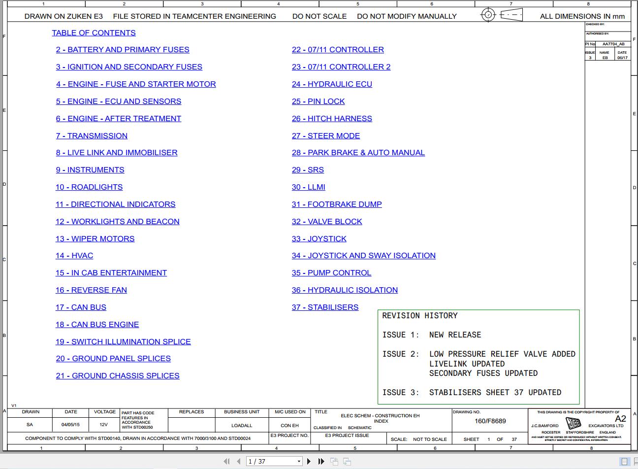 JCB Telehandler 540 200 T4F 2016 2020 Electrical and Hydraulic Diagram (1)