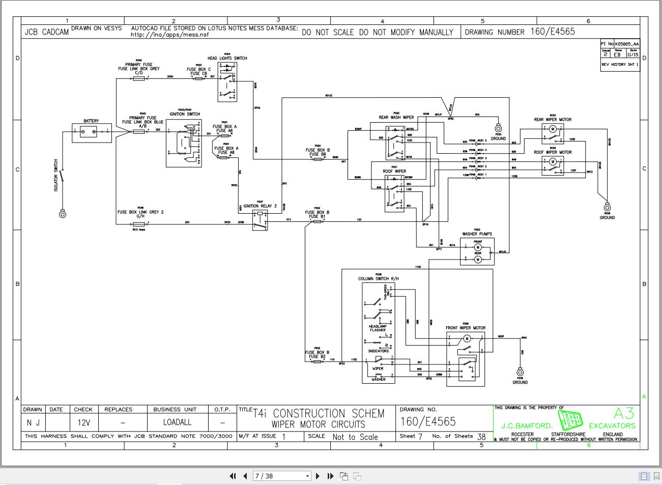 JCB Telehandler 540 200 T4i 2015 2016 Electrical and Hydraulic Diagram (2)