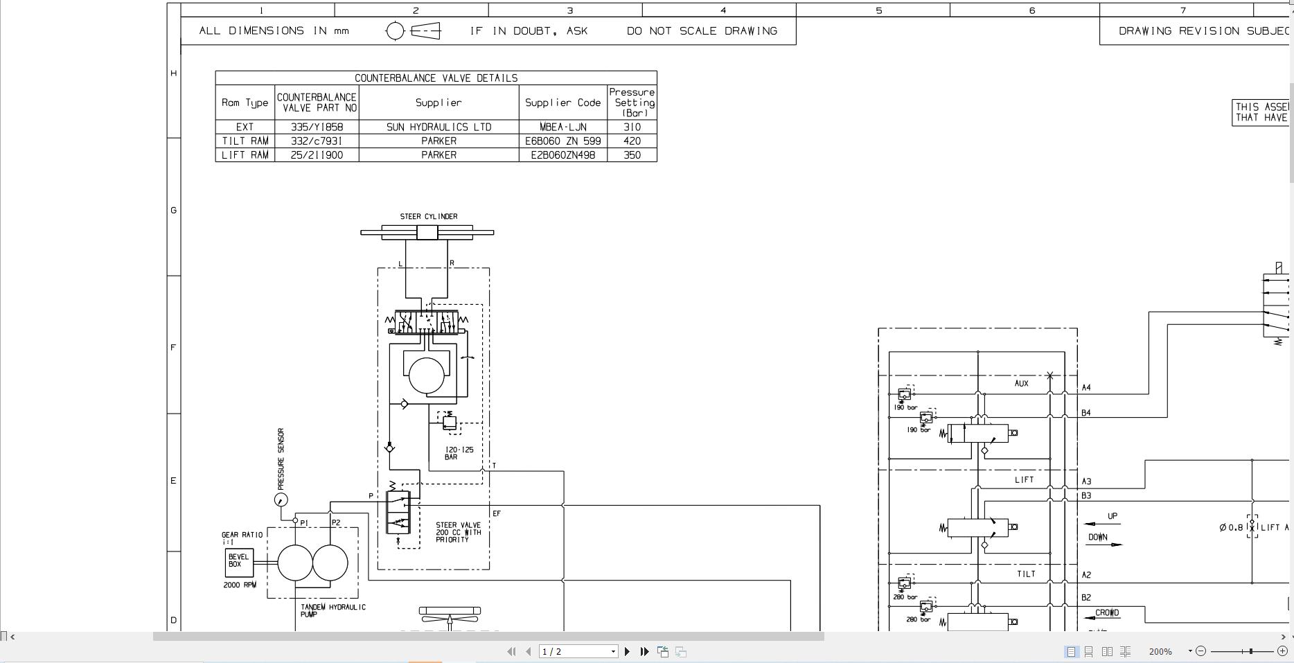 JCB Telehandler 540 70 BSIII 37kW RAJ 2020 Electrical and Hydraulic Diagram (2)