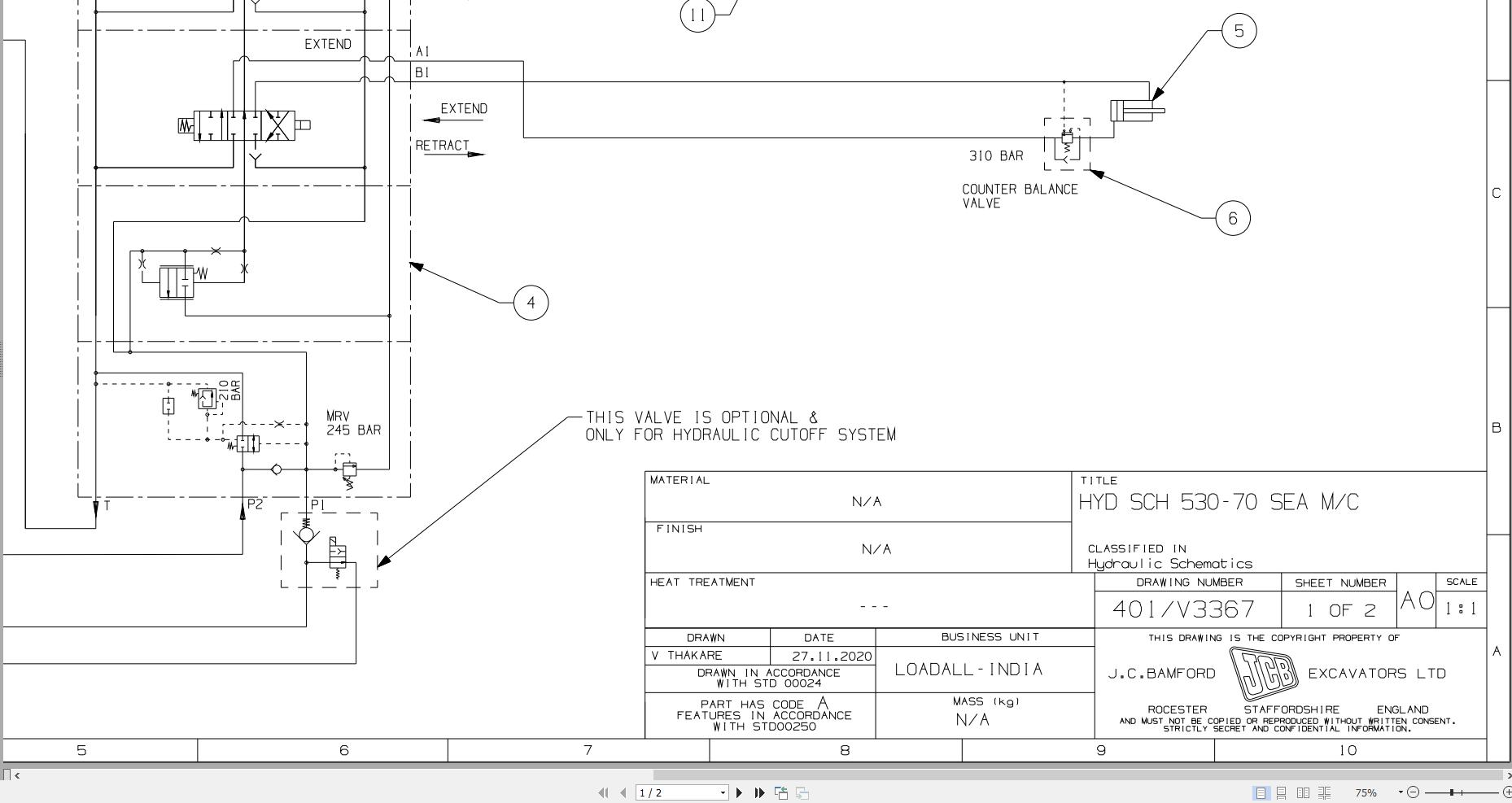 JCB Telehandler 540 70 BSIII 56kW RAJ 2023 2025 Electrical and Hydraulic Diagram (2)