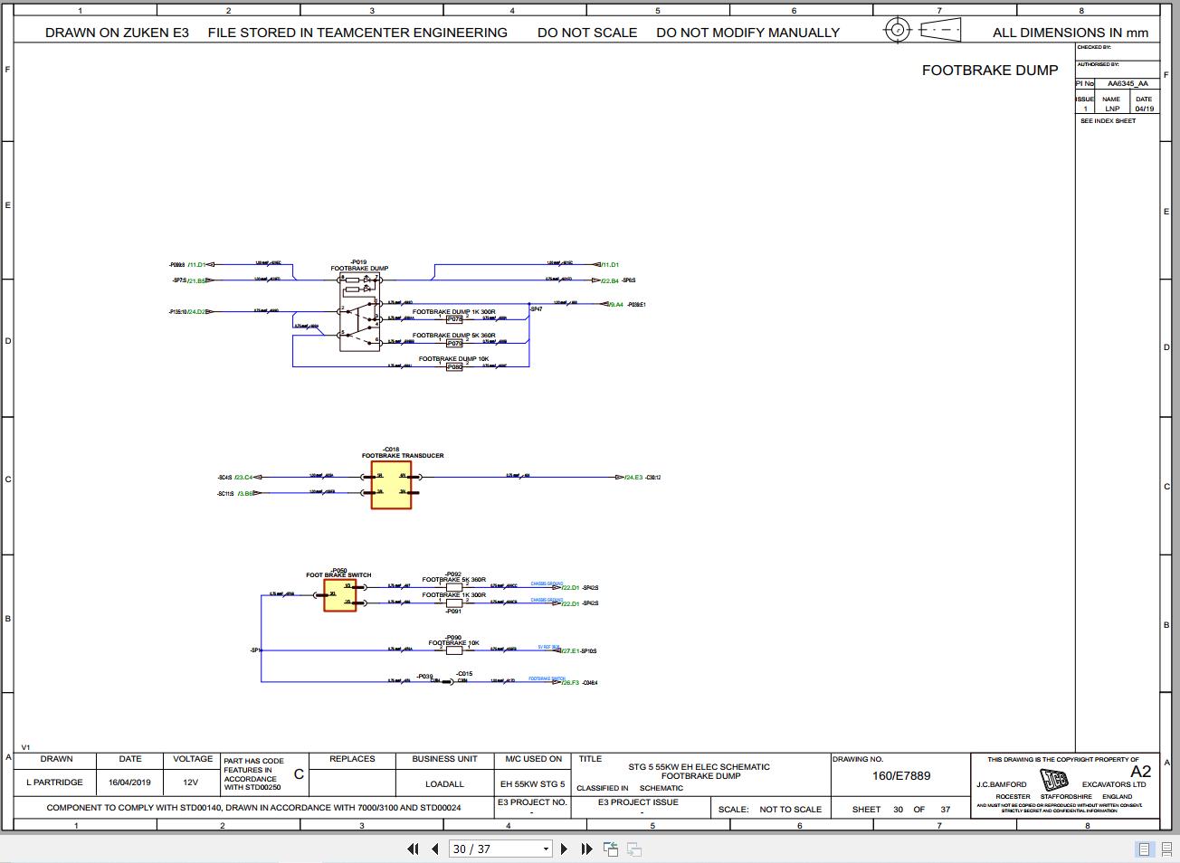 JCB Telehandler 540V140 MP STV 3L 2021 2024 Electrical and Hydraulic Diagram (2)