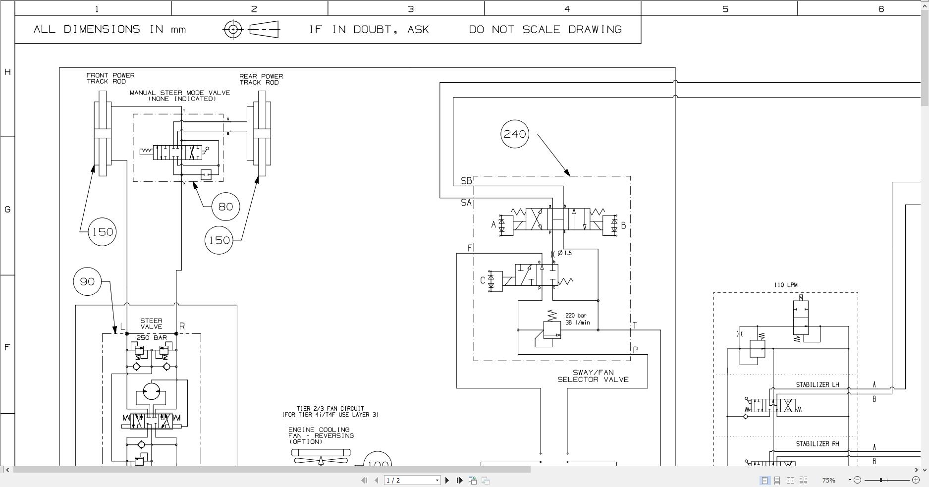 JCB Telehandler 540V140 MP STV 3L 2021 2024 Electrical and Hydraulic Diagram (3)