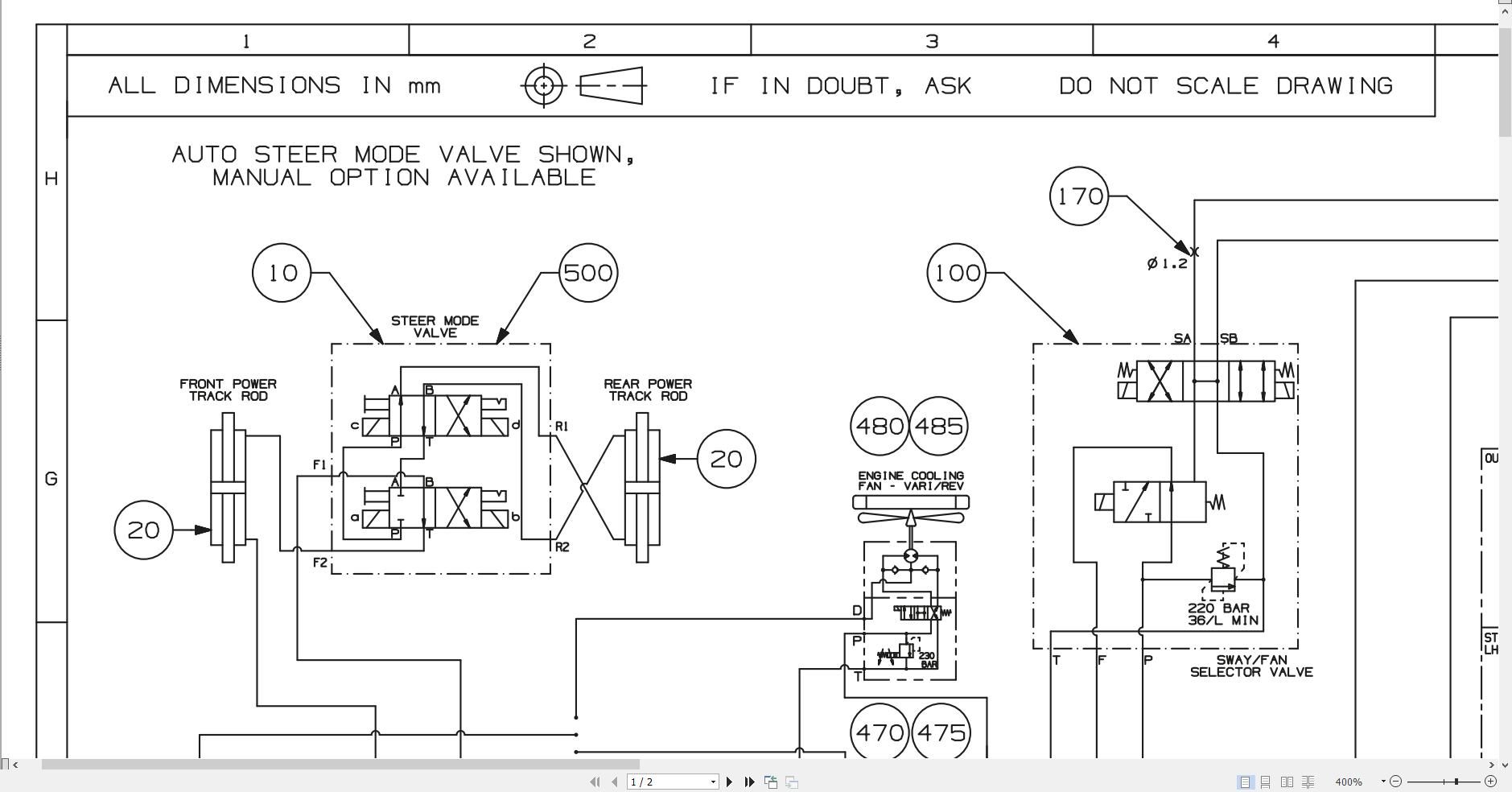 JCB Telehandler 540V140 MP STV 4.8L 2020 2025 Electrical and Hydraulic Diagram (3)