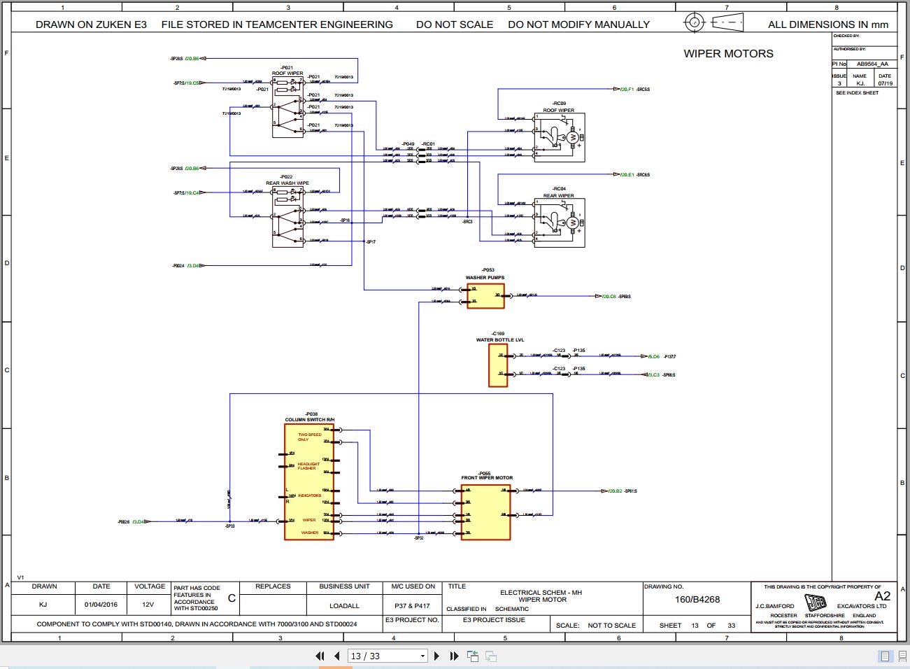 JCB Telehandler 540V140 MP T4F 2016 2021 Electrical and Hydraulic Diagram (2)