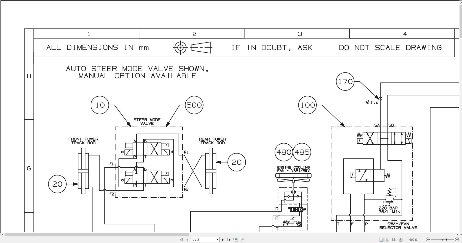 JCB Telehandler 540V140 MP T4F 55kW 2016 2021 Electrical and Hydraulic Diagram (3)