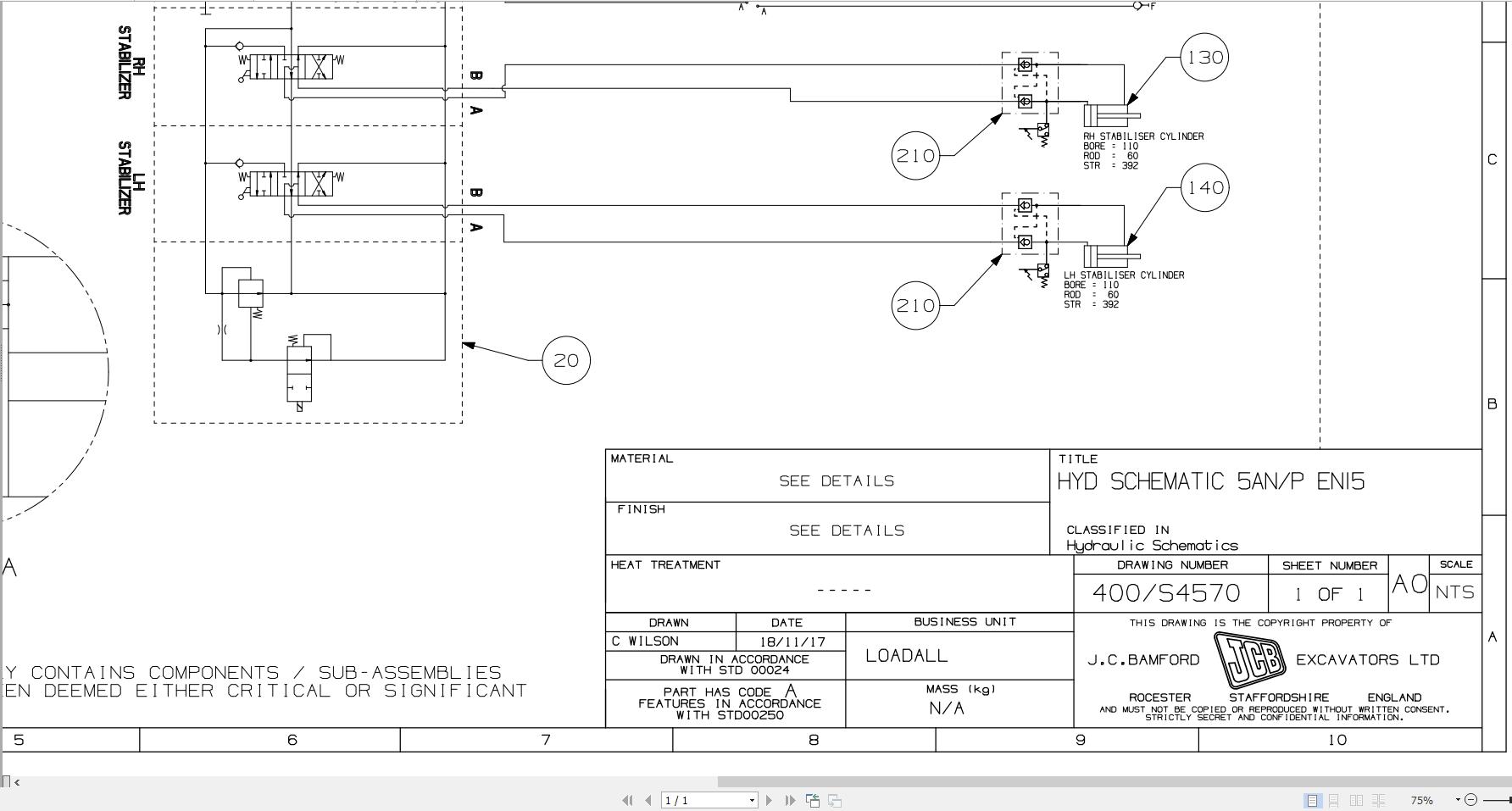 JCB Telehandler 540V140 STV 3L 2019 2025 Electrical and Hydraulic Diagram (3)