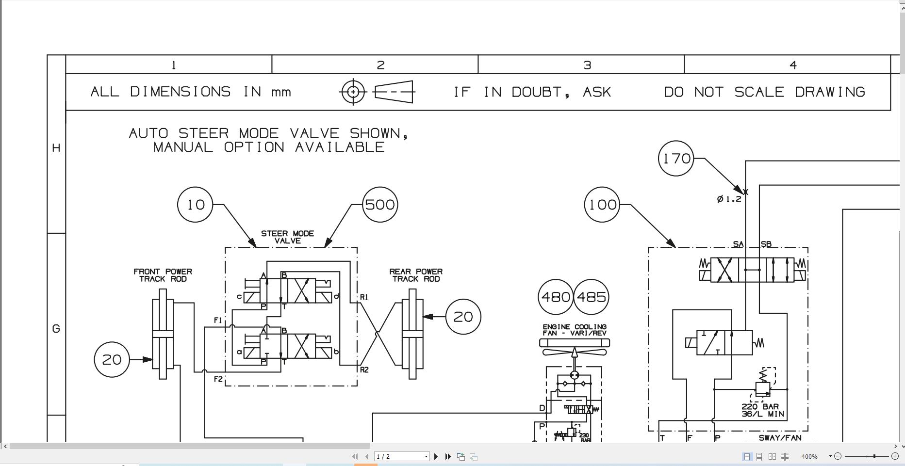 JCB Telehandler 540V140 STV 4.8L 2021 2025 Electrical and Hydraulic Diagram (3)