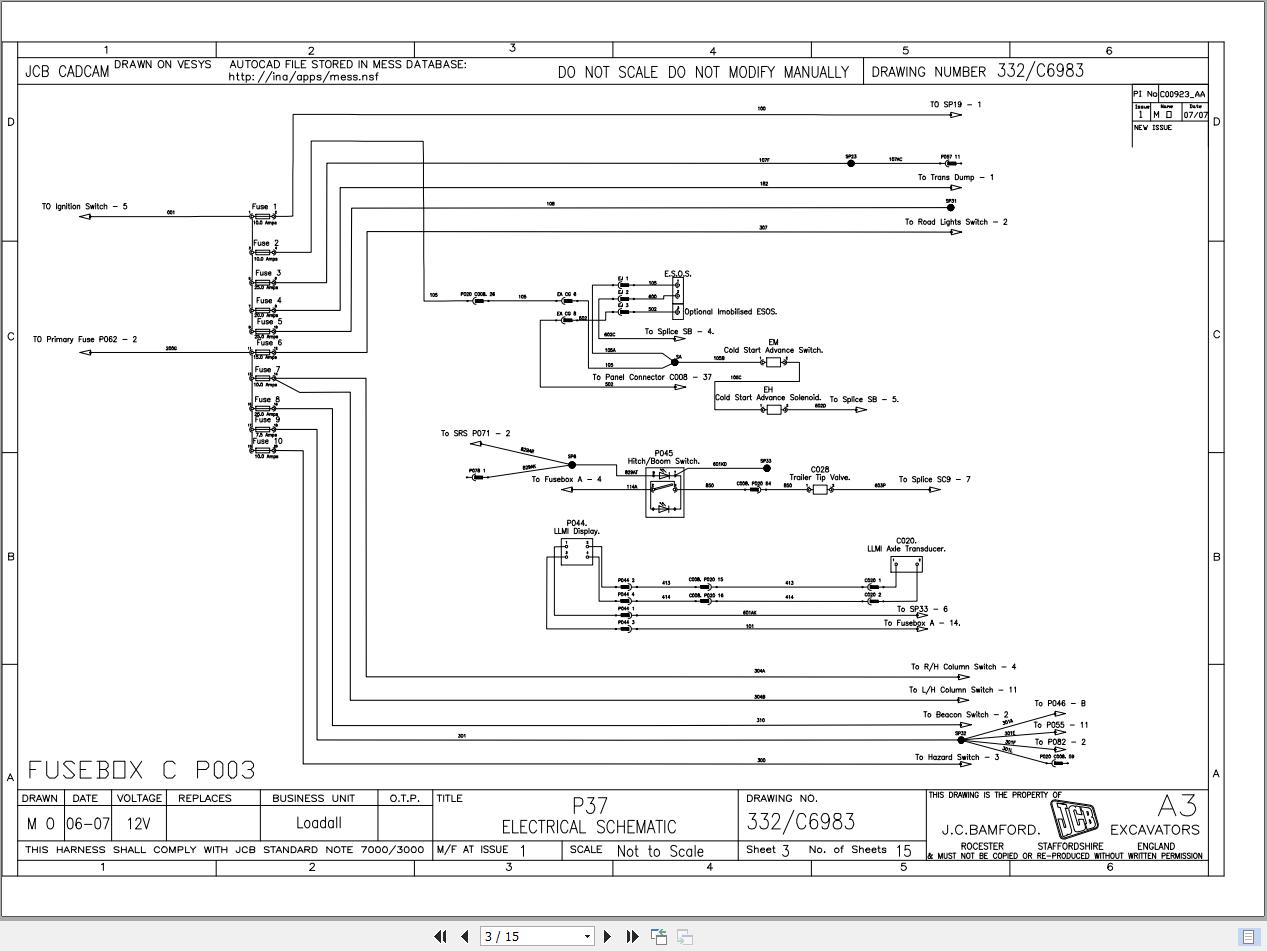 JCB Telehandler 540V140 T2 2016 2025 Electrical and Hydraulic Diagram (1)