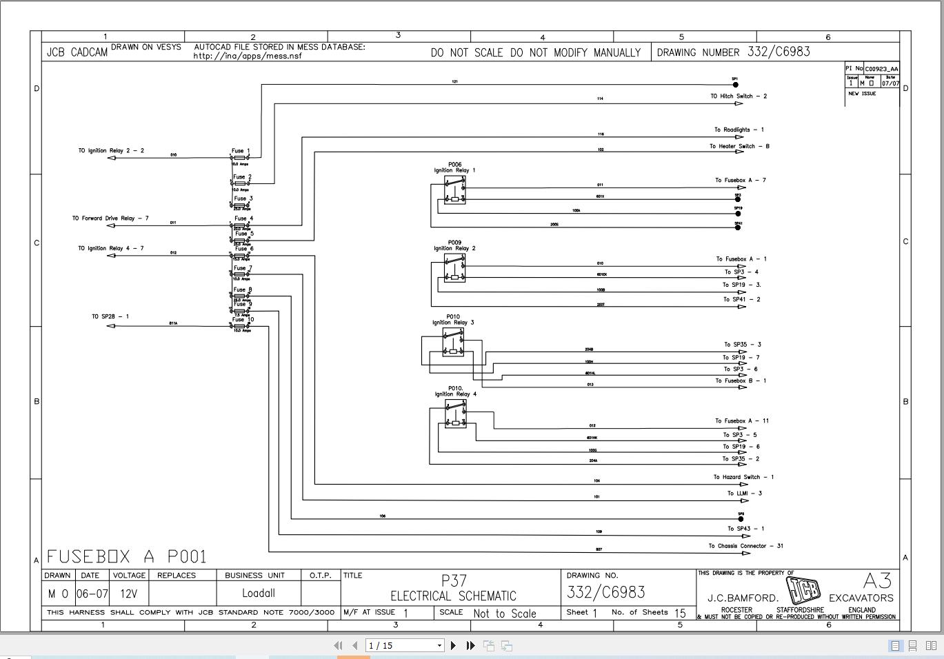 JCB Telehandler 540V140 T3 2016 2022 Electrical and Hydraulic Diagram (1)