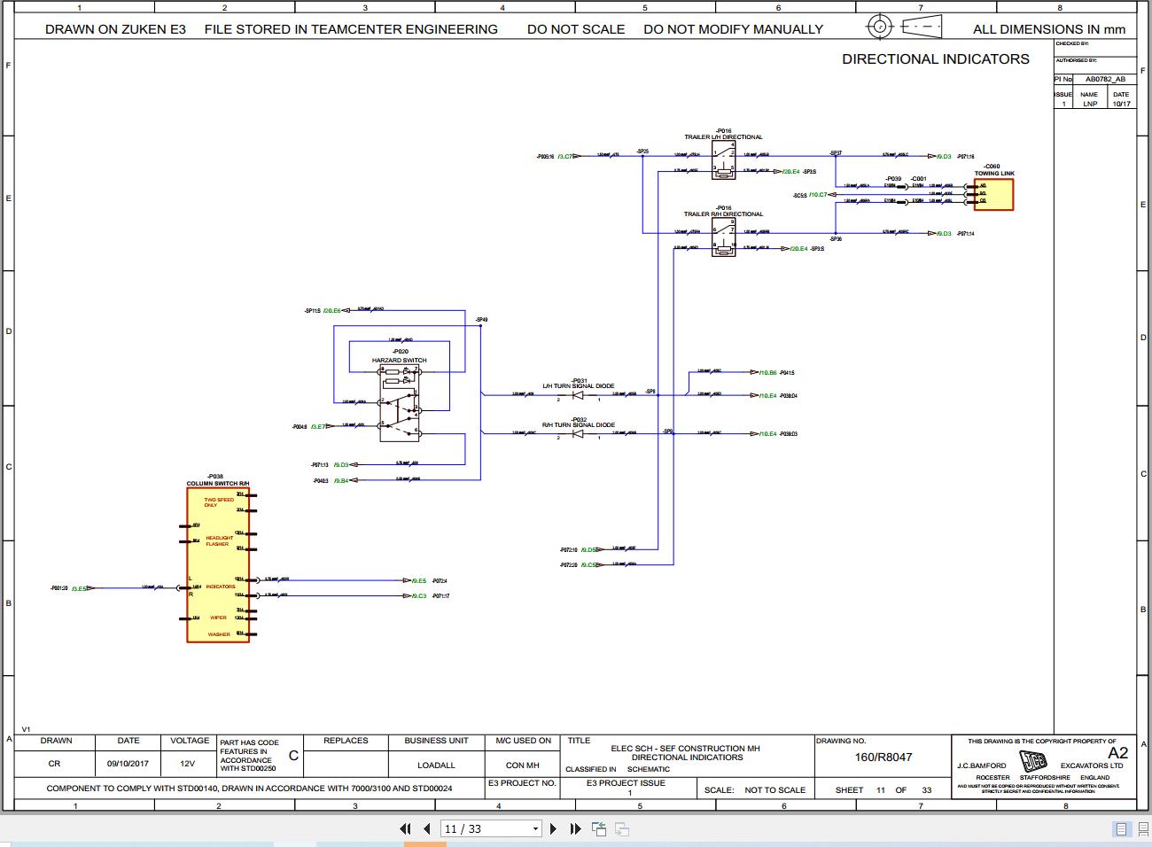 JCB Telehandler 540V140 T4F 3L 2017 2020 Electrical and Hydraulic Diagram (2)