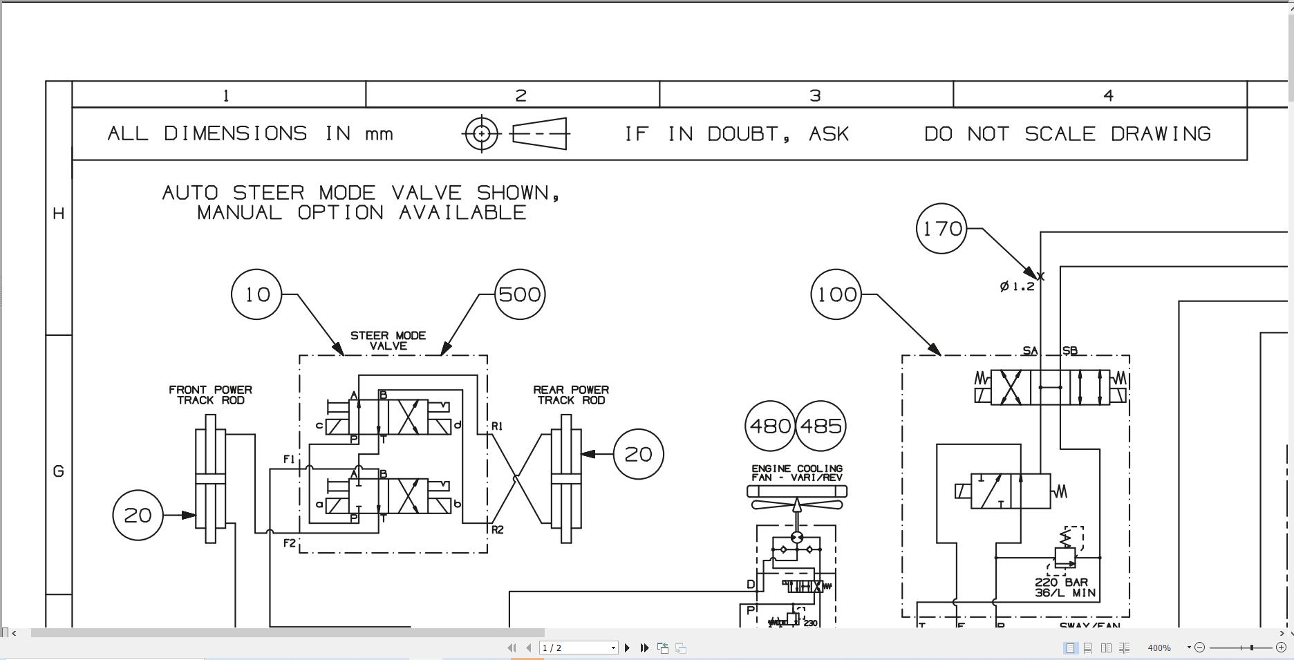 JCB Telehandler 540V140 T4i 2007 Hydraulic Diagram (2)