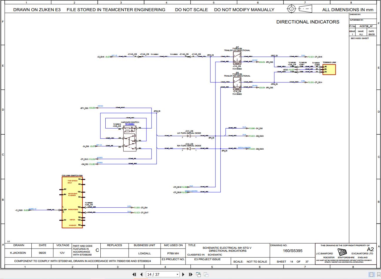 JCB Telehandler 540V180 MP STV 4.8L 2021 2025 Electrical and Hydraulic Diagram (2)