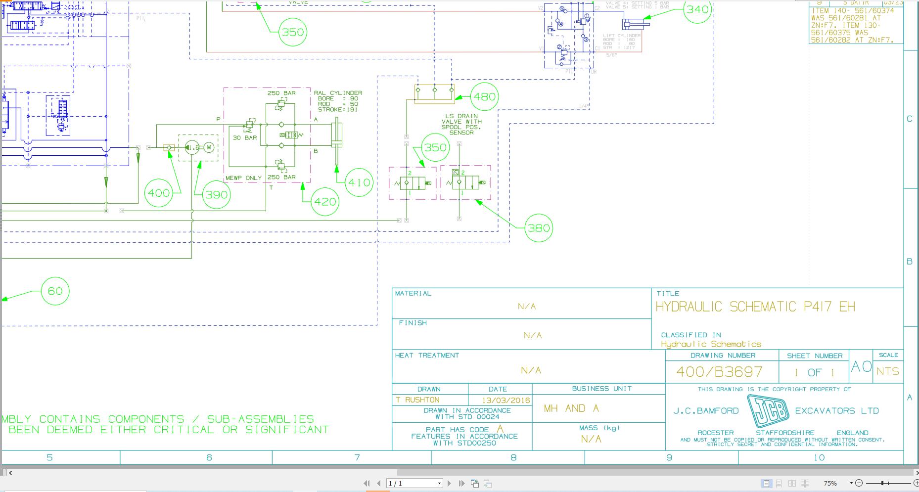 JCB Telehandler 540V180 MP STV 4.8L 2021 2025 Electrical and Hydraulic Diagram (3)