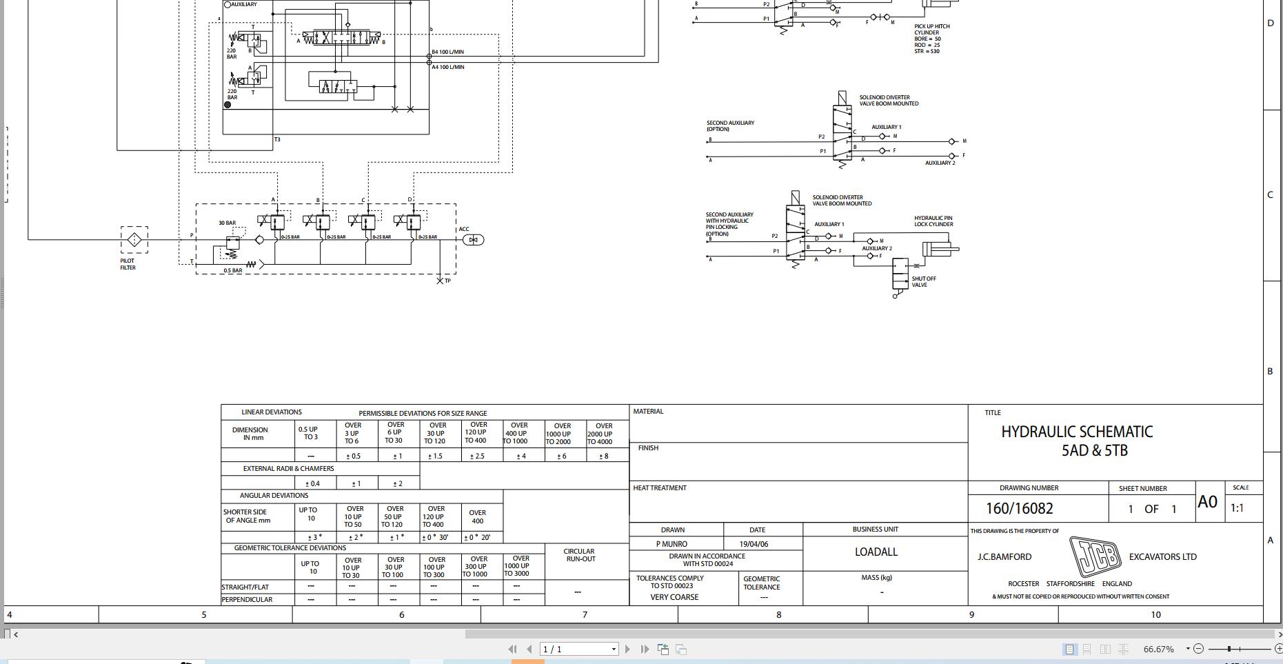 JCB Telehandler 541 70 T3 2007 2025 Electrical and Hydraulic Diagram (2)