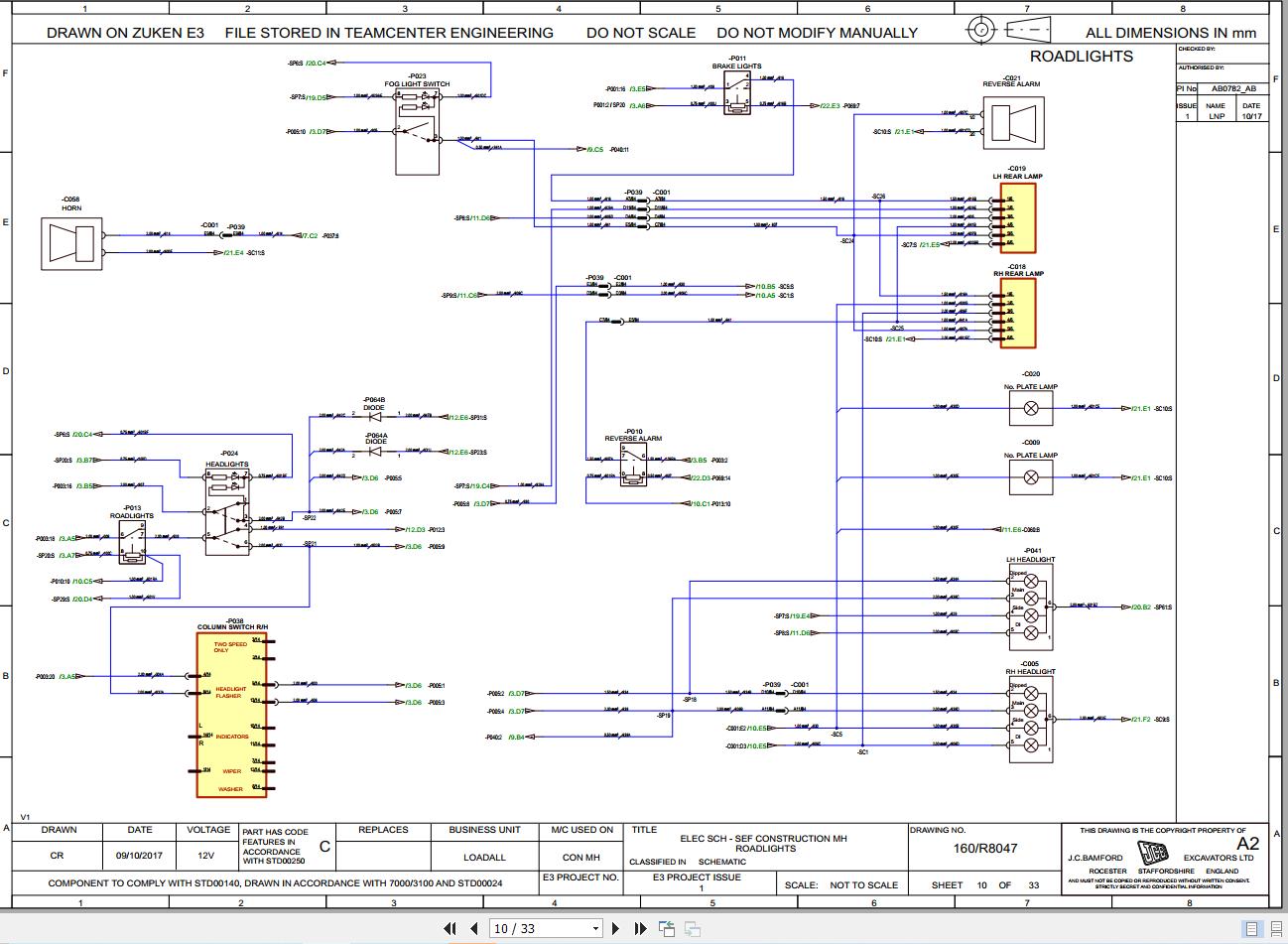 JCB Telehandler 541 70 T4F 3L 2017 Electrical and Hydraulic Diagram (2)